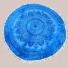 Rundes Strandtuch Azure Deep