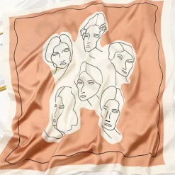 Satin Seide Bandana Tuch Faces