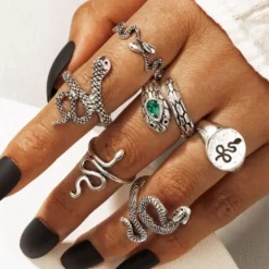 Schlangen Ring Set Smeralda