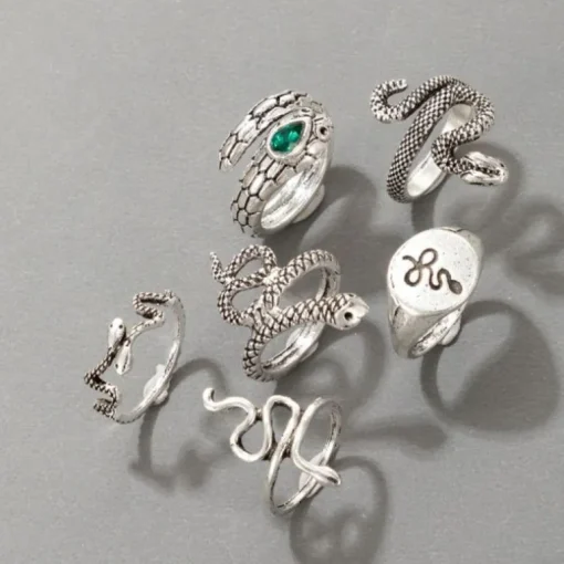 Schlangen Ring Set Smeralda