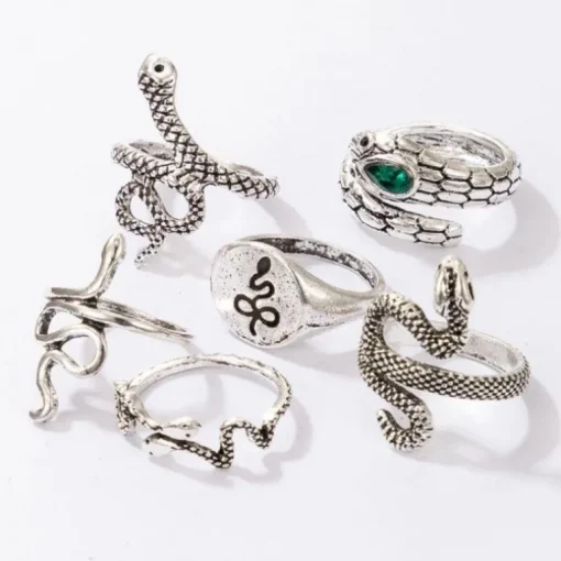 Schlangen Ring Set Smeralda
