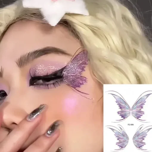 Schmetterling Augen Make-Up Tattoo