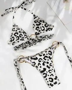 Schnür Bikini Leopard