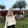 Schulterfreier Strickpullover Mina