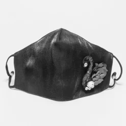 Schwarze Designer Maske Black Swan