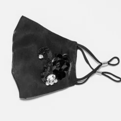 Schwarze Designer Maske Black Swan
