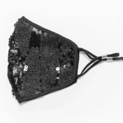 Schwarze Glitzer Maske Noche Brillante