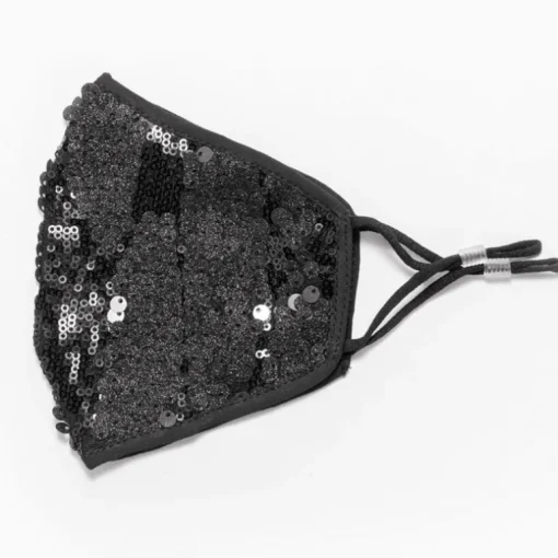 Schwarze Glitzer Maske Noche Brillante