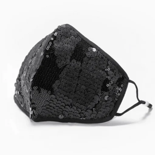 Schwarze Glitzer Maske Noche Brillante