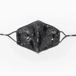 Schwarze Glitzer Maske Noche Brillante