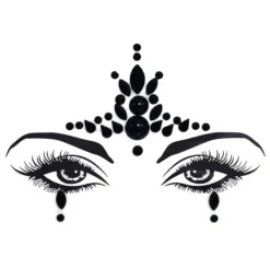 Schwarze Make-Up Glitzersteine Alba