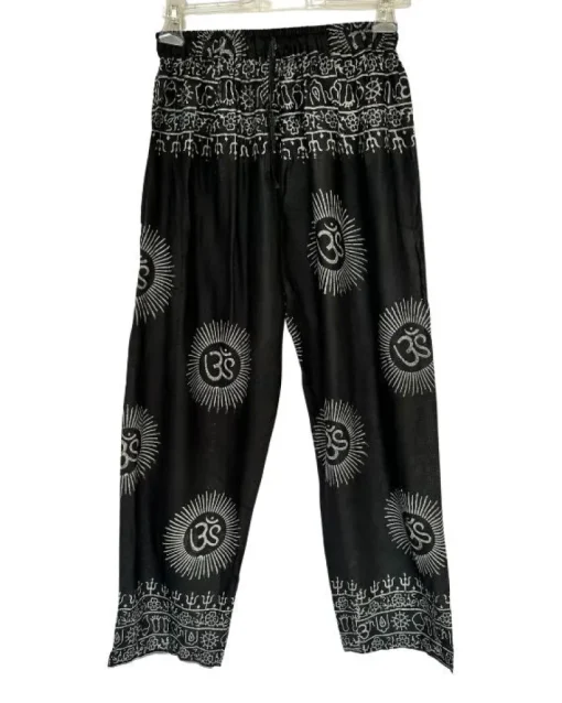 Schwarze Om Hose Cosmic Spirit