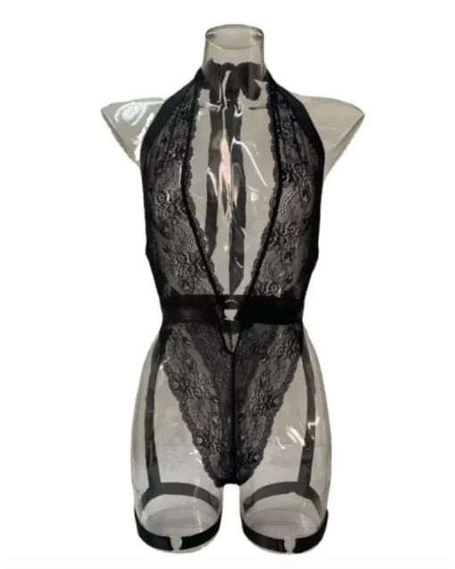Schwarzer Spitzen Body Nayola