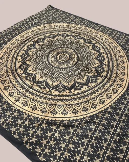 Schwarzes XXL Tuch Moonlight Mandala