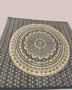 Schwarzes XXL Tuch Moonlight Mandala