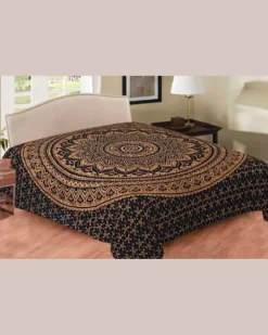 Schwarzes XXL Tuch Moonlight Mandala