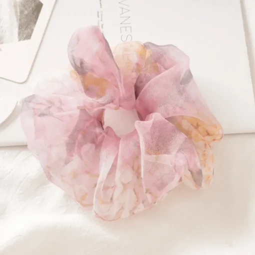 Scrunchie Agua Flores