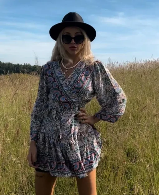 Seiden Kimono Kleid Kishori