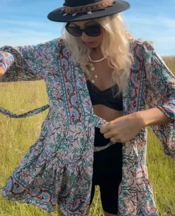 Seiden Kimono Kleid Kishori