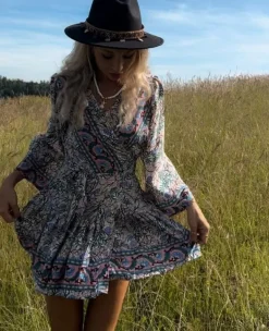 Seiden Kimono Kleid Kishori
