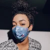 Seiden-Stoffmaske Blue Winter X-Mas