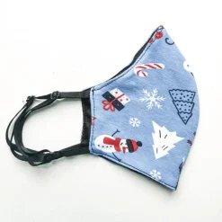 Seiden-Stoffmaske Blue Winter X-Mas