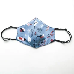 Seiden-Stoffmaske Blue Winter X-Mas