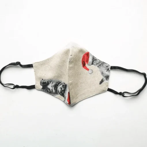 Seiden-Stoffmaske X-Mas Cat