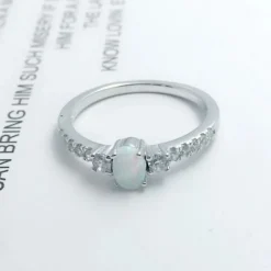 Silber Ring Sterling 925 Opal Shine