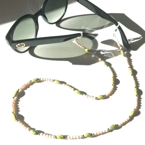 Sonnenbrille Kette Green Stones
