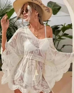 Spitzen Beach-Cover Up Shirt Gloria