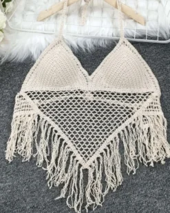 Spitzen Crochet Top Dalias