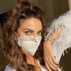 Spitzen Stoffmaske Kiara