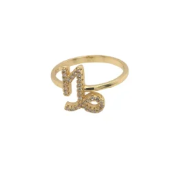 Sternzeichen Fingerring mit Zirkonia Steinen
