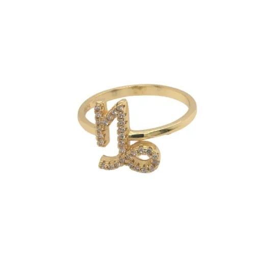 Sternzeichen Fingerring mit Zirkonia Steinen