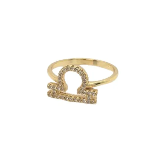 Sternzeichen Fingerring mit Zirkonia Steinen