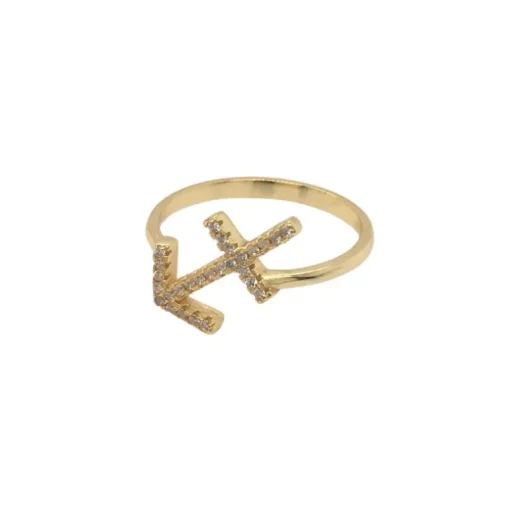 Sternzeichen Fingerring mit Zirkonia Steinen