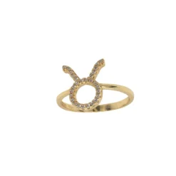 Sternzeichen Fingerring mit Zirkonia Steinen