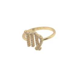 Sternzeichen Fingerring mit Zirkonia Steinen