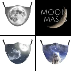Stoffmaske Universe Moon