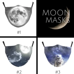 Stoffmaske Universe Moon