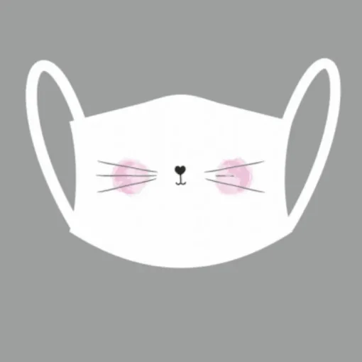 Stoffmaske White Cat