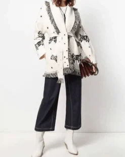 Strickjacke Cardigan White Planet