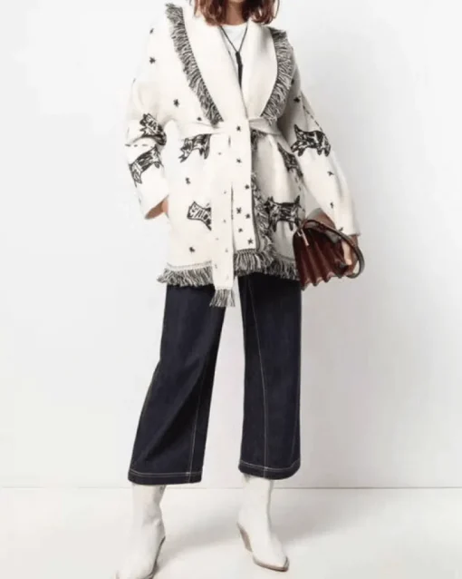 Strickjacke Cardigan White Planet