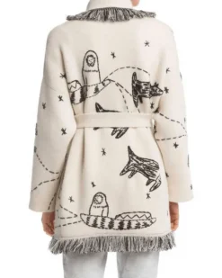 Strickjacke Cardigan White Planet