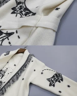 Strickjacke Cardigan White Planet