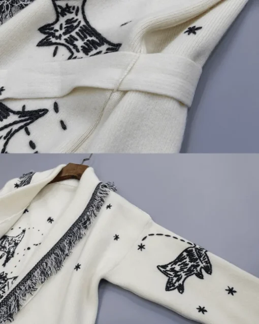 Strickjacke Cardigan White Planet