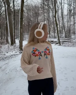 Strickpullover Winterflower