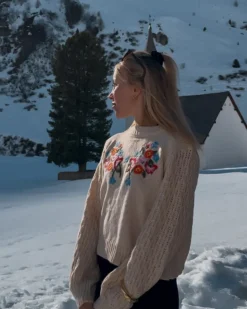 Strickpullover Winterflower