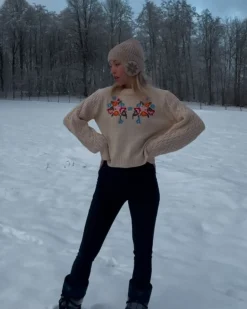 Strickpullover Winterflower